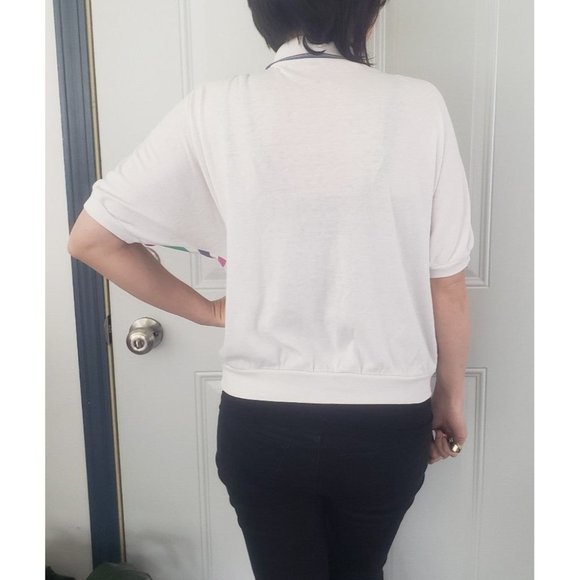 80s Preppy Striped‎ Top - Picture 3 of 3